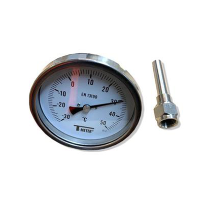 Thermomètre boîtier inox + doigt de gant 100mm